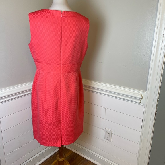 Chelsea Rose Coral Textured Dress 12 FREE SHIP - Picture 3 of 5